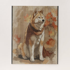 おとぎ話の本から引用したアメリカの秋田犬2 ジグソーパズル