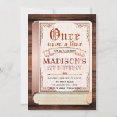 おとぎ話の本の誕生日の招待状 招待状 (正面)