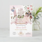 おとぎ話の本ワンタイムオンザタイムプリンセス誕生日 招待状 (スタンド正面)