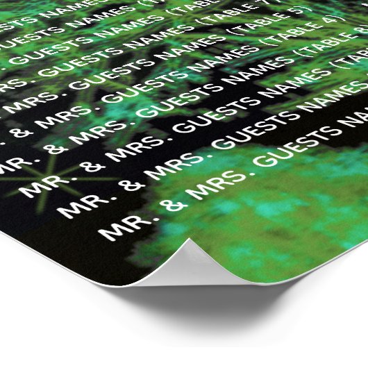 おとぎ話の森の青い緑の木の座席表 ポスター (角)