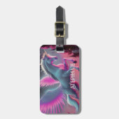 おとぎ話の水の色ユニコーンペガコーンバックパック ラゲッジタグ (正面縦)