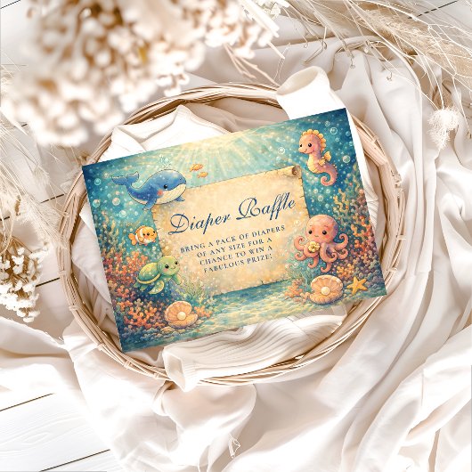 おとぎ話の海の仲間おむつくじ エンクロージャーカード
