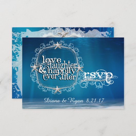 おとぎ話の海への出欠返信 出欠カード (正面/裏面)