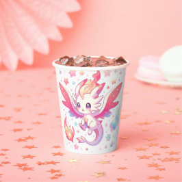 おとぎ話の炎のドラゴンベビーシャワー 紙コップ