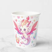 おとぎ話の炎のドラゴンベビーシャワー 紙コップ (正面)