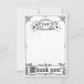 おとぎ話の物語の本の結婚式のサンキューカード サンキューカード (正面)