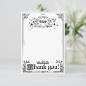 おとぎ話の物語の本の結婚式のサンキューカード サンキューカード (スタンド正面)