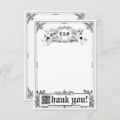 おとぎ話の物語の本の結婚式のサンキューカード サンキューカード (正面/裏面)