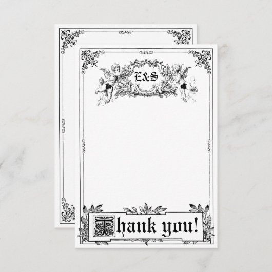 おとぎ話の物語の本の結婚式のサンキューカード サンキューカード (正面/裏面)