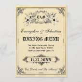 おとぎ話の物語の本の結婚式メニューカード メニュー (正面)