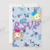 おとぎ話の王子と王女、フローラの花 招待状 (正面)