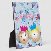 おとぎ話の王子と王女、 花 フォトプラーク (側面)