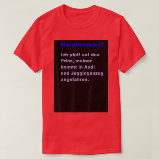 おとぎ話の王子 Tシャツ (デザイン正面)