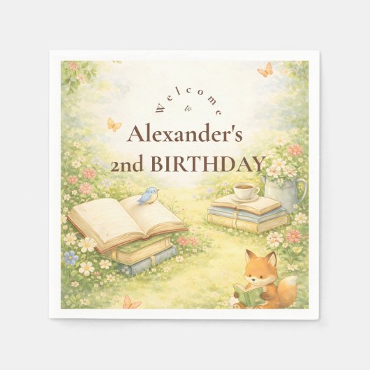 おとぎ話の第二章の誕生日 スタンダードカクテルナプキン (正面)
