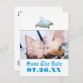 おとぎ話の結婚写真日付を保存 案内ポストカード (正面/裏面)