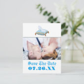 おとぎ話の結婚写真日付を保存 案内ポストカード (スタンド正面)