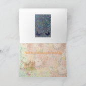 おとぎ話の結婚式のカスタムは感謝していしています サンキューカード (内部)