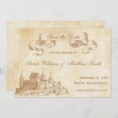 おとぎ話の結婚式の保存日付 セーブザデート (正面/裏面)