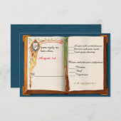 おとぎ話の結婚式の応答カード 出欠カード (正面/裏面)