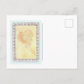 おとぎ話の結婚式の日付を保存 案内ポストカード (裏面)