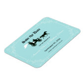 おとぎ話の結婚式の日付磁石を保存 マグネット (左側)