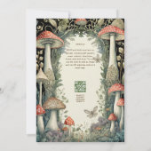 おとぎ話の結婚式　妖精コア　キノコ　森 招待状 (裏面)