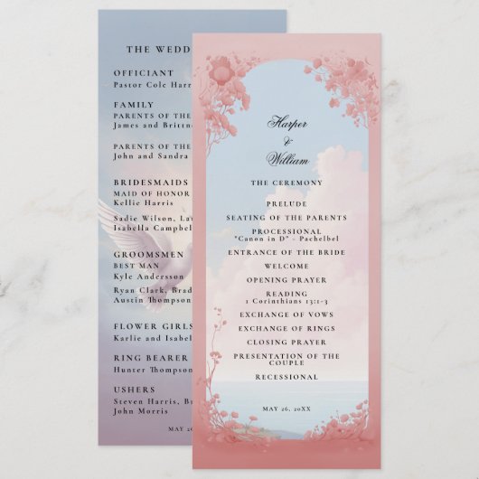 おとぎ話の結婚式 招待状 (正面/裏面)