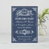 おとぎ話の絵本のような結婚式のSave the Dateカード セーブザデート (スタンド正面)