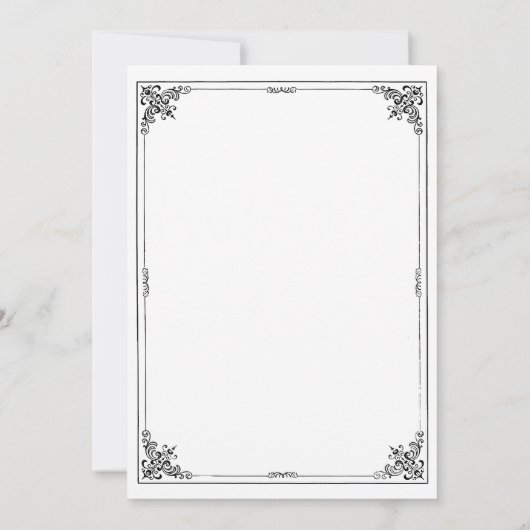 おとぎ話の絵本風の結婚式のSave the Dateカード 招待状 (裏面)