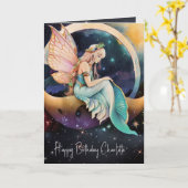 おとぎ話の緑と金ゴールド水色おとぎカード カード (黄色い花)