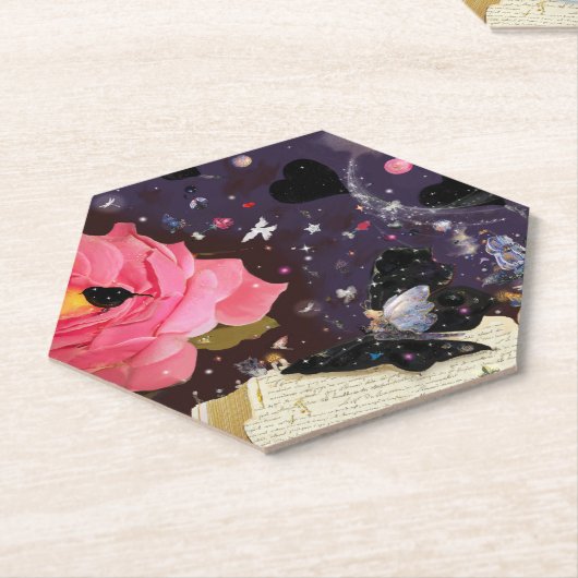 おとぎ話の聖書柱キャンドル ペーパーコースター (アングル)