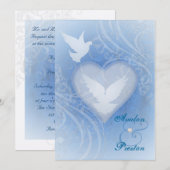 おとぎ話の花々 青いプリンセスの招待状 招待状 (正面/裏面)