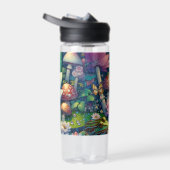 おとぎ話の花で眠るパーソナライズされたおとぎ ウォーターボトル (右面)