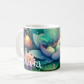 おとぎ話の花で眠るパーソナライズされたおとぎ コーヒーマグカップ (正面左)
