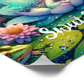 おとぎ話の花で眠るパーソナライズされたおとぎ ポスター (角)