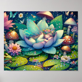 おとぎ話の花で眠る妖精 ポスター