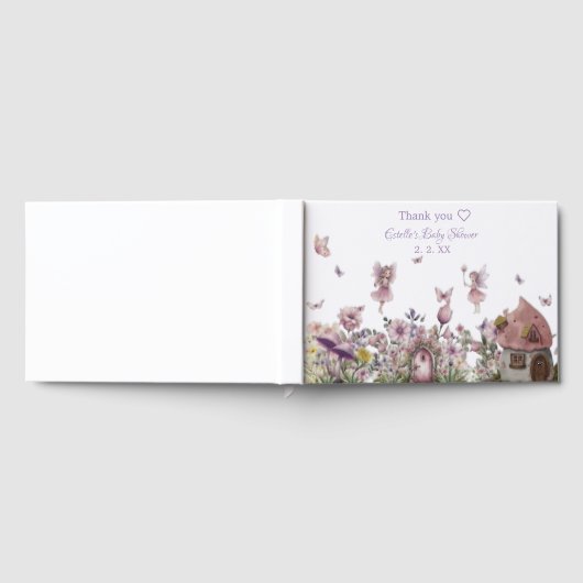 おとぎ話の記念品ベビーシャワーフォイルゲストブック ゲストブック (全面)