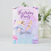 おとぎ話の誕生日パーティー招待状 招待状 (スタンド正面)