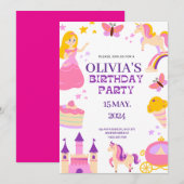 おとぎ話の誕生日 招待状 (正面/裏面)