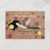 おとぎ話の赤い名ビクトリアン刺 名刺 (裏面)