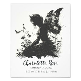 おとぎ話の赤ちゃんシャワーギフト |誕生統計ポスター フォトプリント           