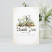 おとぎ話の赤ちゃんシャワー小さいありがとう サンキューカード (スタンド正面)