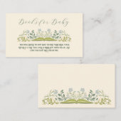 おとぎ話の赤ちゃんシャワー本ベビー挿入カード エンクロージャーカード (正面/裏面)