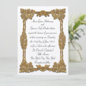 おとぎ話の金  ウェディング招待状 5.5" x 7.5" 招待状 (スタンド正面)