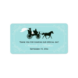 おとぎ話の馬と馬車の結婚式の引き出物ラベル ラベル