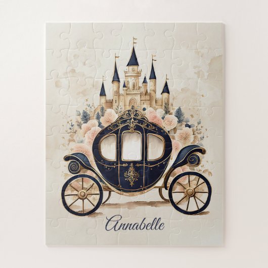 おとぎ話の馬車と城 ジグソーパズル (縦)
