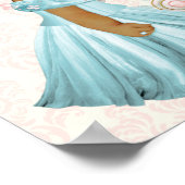 おとぎ話の馬車のプリンセスのパーソナライズされたベビー部屋 ポスター (角)