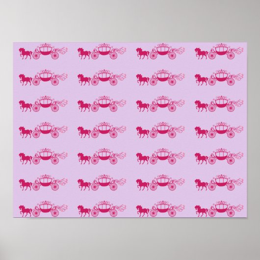 おとぎ話の馬車～ギフトラッピング紙16x12 ポスター (正面)