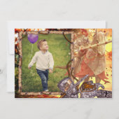 おとぎ話の騎士オンホースフォト誕生日 招待状 (正面)