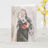 おとぎ話の魔女カード カード (黄色い花)